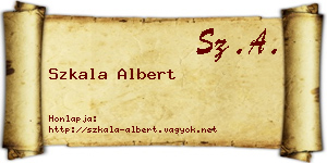 Szkala Albert névjegykártya