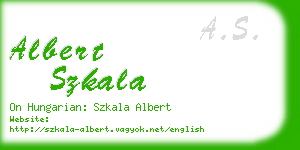 albert szkala business card